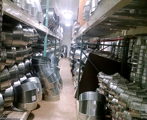 Spiral and Oval Duct and Fittings in Warehouse