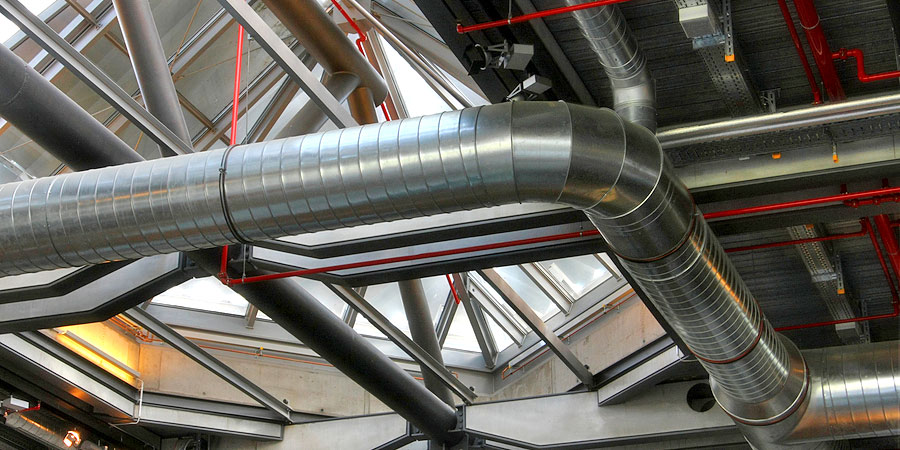 Spiral Ducts in Modern Office