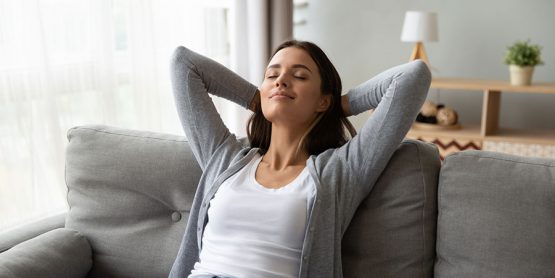 Woman Comfortable in Home